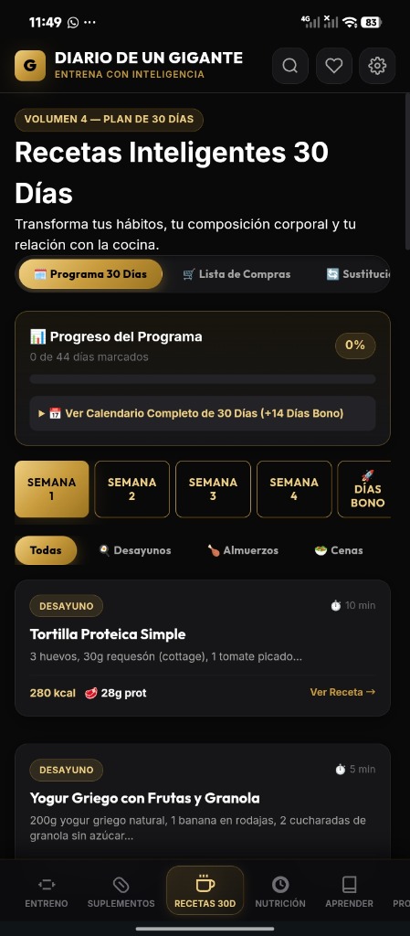 Recetas Inteligentes 30 Días